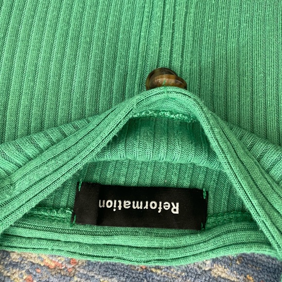 Reformation Green Knit Dress and Matching Top Two Pieces! On sale! Rare find! - Picture 3 of 11